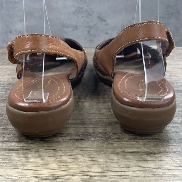 Natural Soul ~Women’s~”CIVIL”~ Brown Leather Slingback Sandal~Size 6.5 - Picture 4 of 9